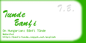 tunde banfi business card